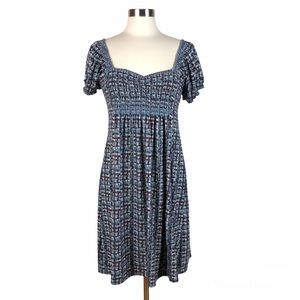 BCBGMaxAzria Blue Smocked Dress